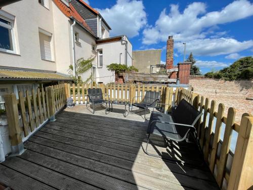 Rõdu/terrass, Modernes, großes City Appartement 95 qm in Meuselwitz