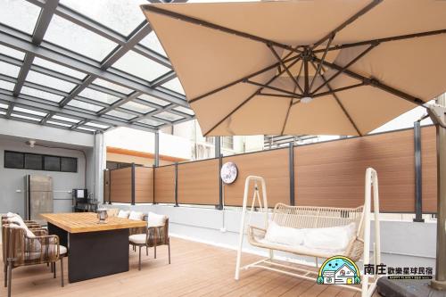 Balkon/terasa, Happy Planet B&B Miaoli in Okrožje Nanzhuang