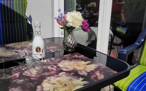 陽台/露台, Ferienwohnung Gartenblick mit Terrasse in 巴特阿巴赫