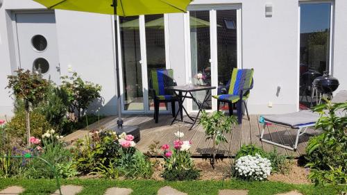 陽台/露台, Ferienwohnung Gartenblick mit Terrasse in 巴特阿巴赫