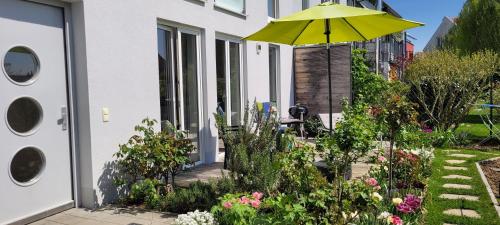 陽台/露台, Ferienwohnung Gartenblick mit Terrasse in 巴特阿巴赫