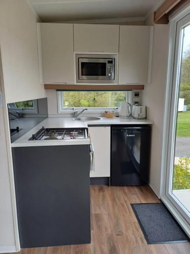 廚房, Luxury Pods at Mornest Caravan Park, Anglesey in 蓋爾文