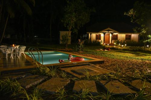 White Serenity Heritage Pool Villa near Beach Udupi