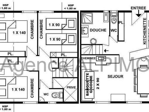 Chalet Les Saisies, 4 pièces, 8 personnes - FR-1-594-42