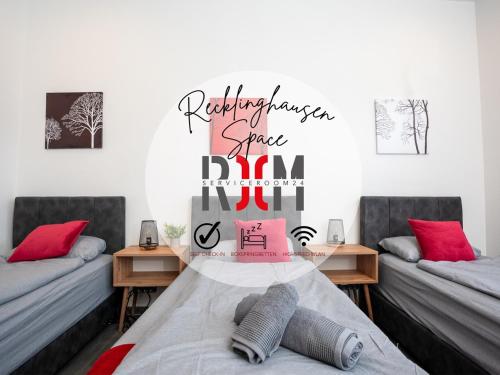Serviceroom24 - Space in Recklinghausen Hoch WLAN - Smart-TV - 24-7 Check-in und Küche