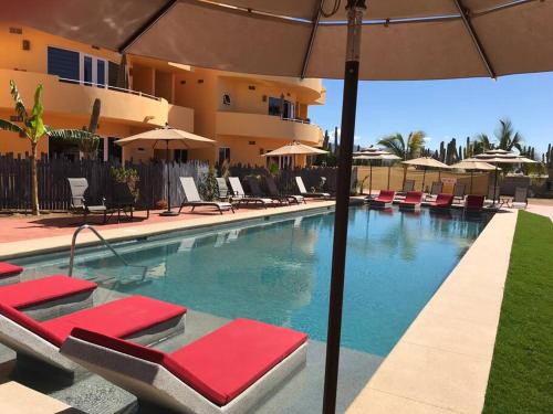 9A Poolside Private Patio Cerritos Beach Condo in San Carlos, Mexico