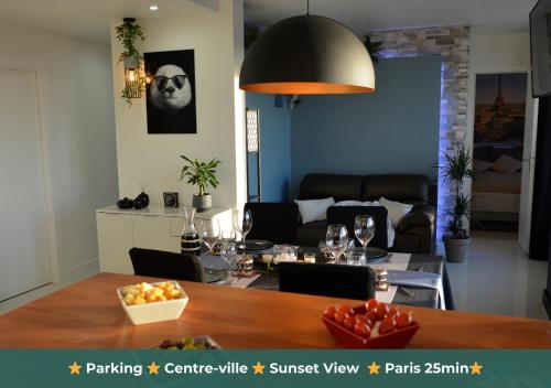 Sunset Appart-Hotel 3 chambres, 2 Salles de Bain, proche Paris, Massy & Orly - Location saisonnière - Longjumeau