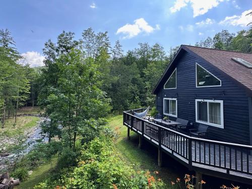 Serene Retreat on a Stream