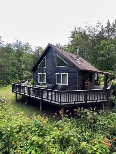 Serene Retreat on a Stream