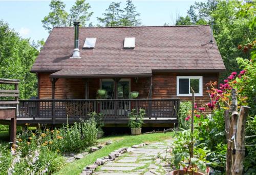 Serene Retreat on a Stream