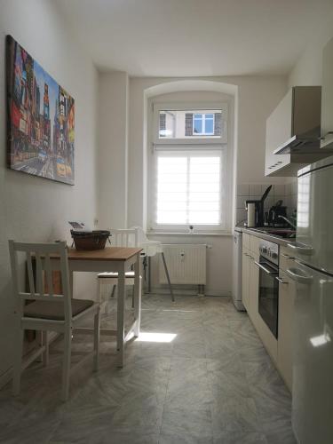 廚房, Bischofswerda Ferienwohnung Familienfreundlich Seniorengerecht in 比紹夫斯韋達