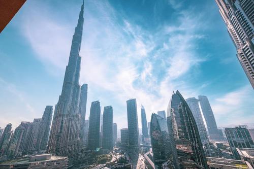 Stunning Studio with Burj Khalifa View in Kempinski, Dubai Mall