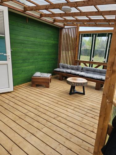 Balkons/terase, Domek letniskowy zielony-całoroczny (Domek letniskowy zielony-caloroczny) in Olsznowo