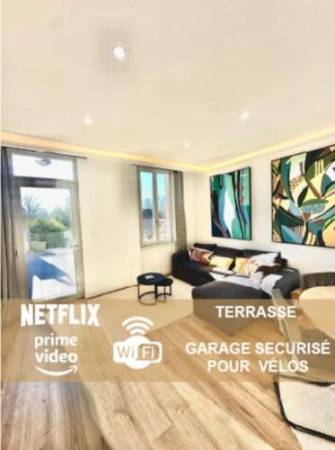 Élégance Lauragaise * Wifi * Netflix * Terrasse - Apartment - Villefranche-de-Lauragais