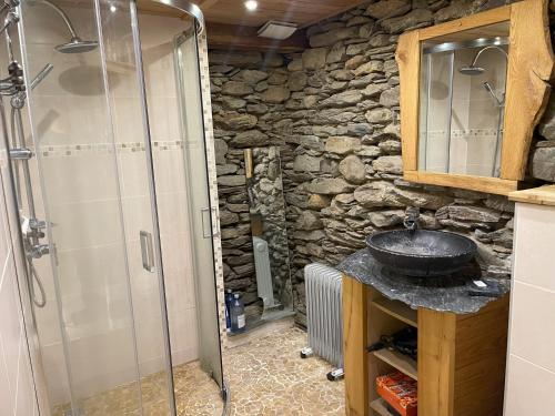 ห้องน้ำ, Grange rénovée, Pyrénées Ariégeoises, Gîte haute Ariège (Grange renovee, Pyrenees Ariegeoises, Gite haute Ariege) in คุยซา