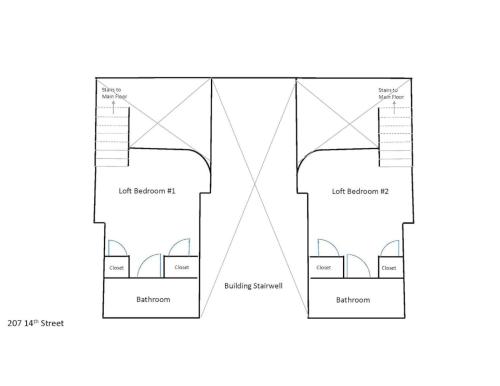 330- Unique Uptown W Lofted Bedrooms in Hoboken, USA