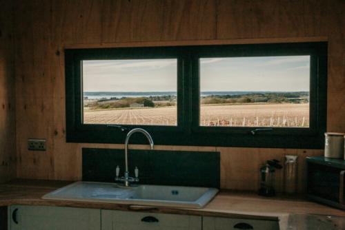 Dome Meadow 1 with Log Burning Tub At Tapnell Farm in West Wight