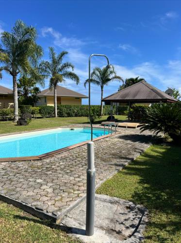 Shower, Bungalow Tipanier - Vue parfaite in Raiatea