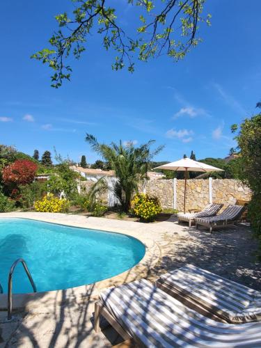 Villa Fruitier with pool at 15m from the Beach