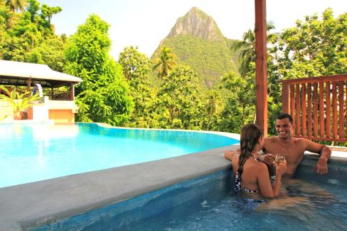 Swimming pool, Stonefield Estate Resort in Soufriere