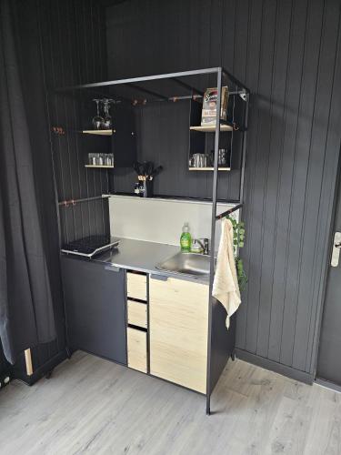 مطبخ, BLACK BOX CINEMA appartement avec balnéo (BLACK BOX CINEMA appartement avec balneo) in Epinal Town Center
