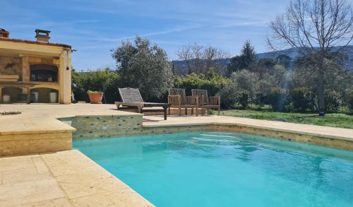 Villa avec piscine, au calme, vue Ste Baume gîte à louer Nans-les-Pins