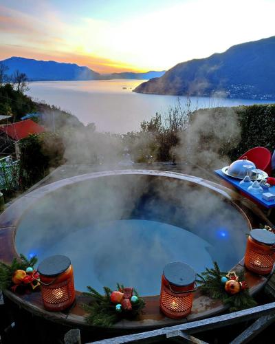 Private Romantic Wellness Lake View Retreat- Whirlpool Hammam Spa e Piscina panoramica gîte à louer Musignano