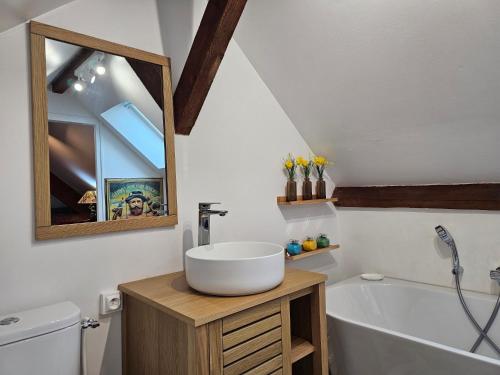 Fürdőszoba, Clair logis in Giverny