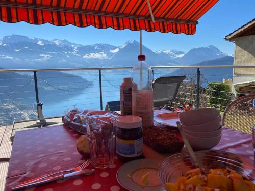 Cozy House above Lake Lucerne in car-free Vitznau Mittlerschwanden at Mount Rigi railway