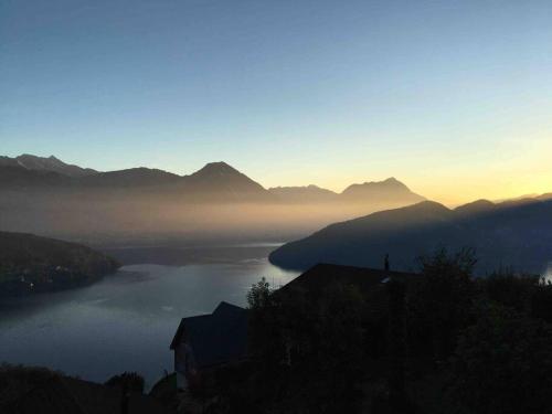 Cozy House above Lake Lucerne in car-free Vitznau Mittlerschwanden at Mount Rigi railway