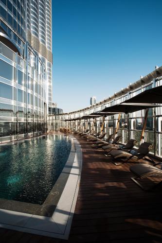 Swimming pool, Armani Hotel Dubai, Burj Khalifa in Downtown Dubai