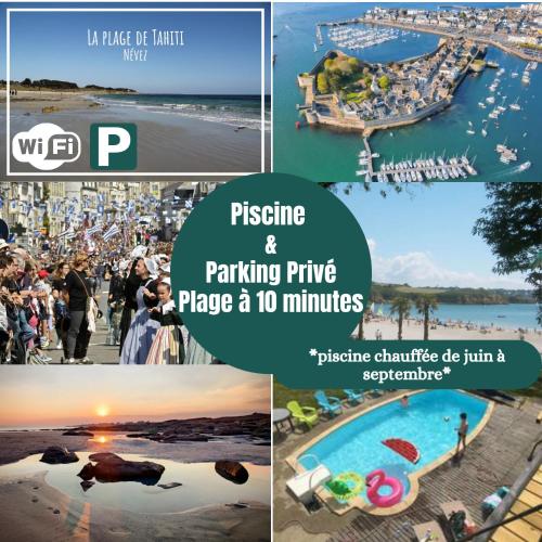Gite aventure - Piscine chauffée - Parking privé - Location saisonnière - Névez