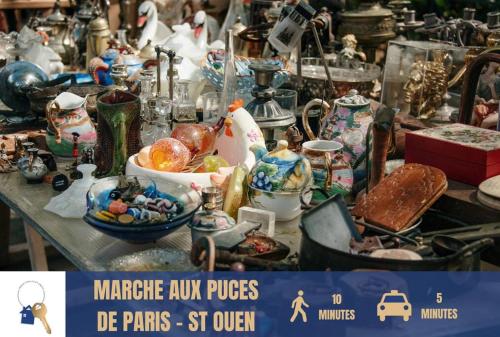 10 minutes à pied du marché aux puces de Paris