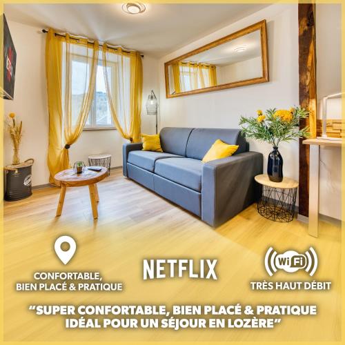 Les Hourtous Netflix Wi-Fi Fibre Terasse 4 pers - Apartment - Banassac