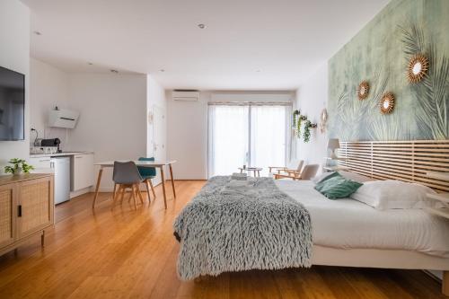 Le Bambou: Grand studio au calme, Climatisé, 5 min de la Gare, Bordeaux (Foto 9)
