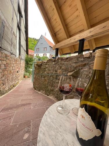 Erkély/terasz, "Casita linda "am Donnersberg in Dannenfels