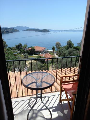 Erkély/terasz, Poseidon villa m ammos in Vassilias - Ftelia
