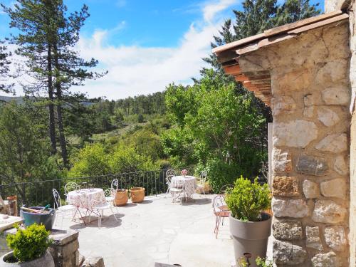 Chambre familiale avec Terrasse aux Portes du Verdon - Pension de famille - Trigance