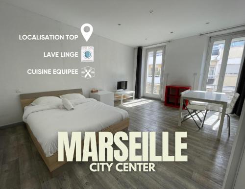 Appartement centre ville Marseille lumineux cuisine lave linge - Location saisonnière - Marseille