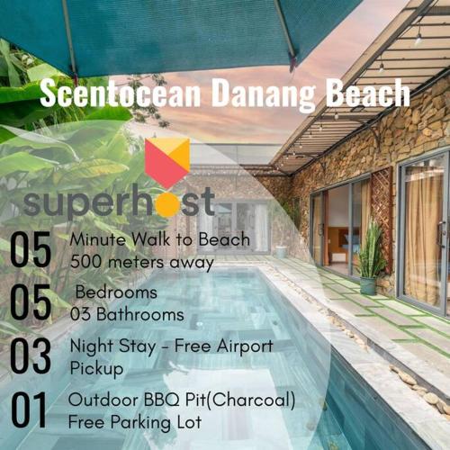 FreePickUp Pool 5 BRs Villa,5 Mins Walk to Beach