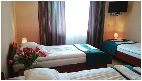 3 twin beds
