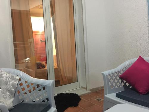 balcon/terrasse, Studio apartment beach front in Hergla
