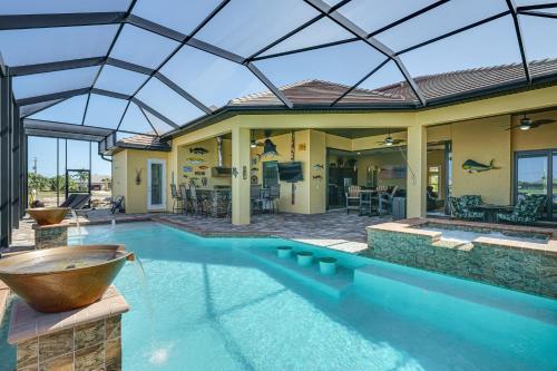 Cape Coral Home on Lake with Heated Pool and Hot Tub!