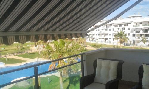 2 bedrooms apartement with shared pool and enclosed garden at Almeria 1 km away from the beach