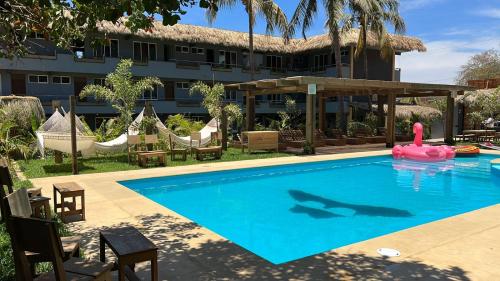 Exterior view, Straw Hat Surf Hostel & Bar in Puerto Escondido
