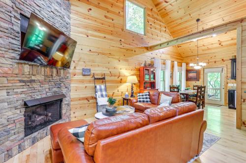 Cozy Lakeside Ellijay Cabin with Game Room and Dock!