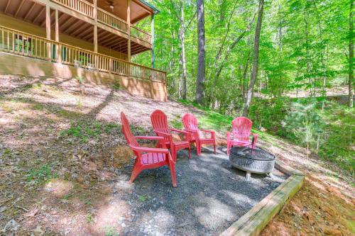 Cozy Lakeside Ellijay Cabin with Game Room and Dock!