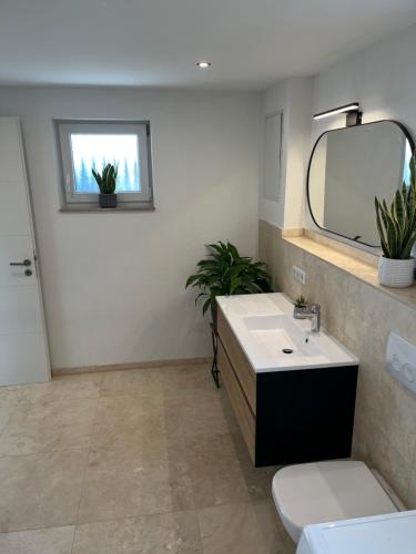 浴室, 1-Zimmer Apartment in Altbach in 阿爾特巴赫