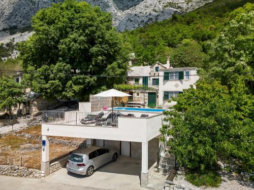 Viesnīcas āriene, Holiday home Marta with heated pool,grill,sea view in Bast