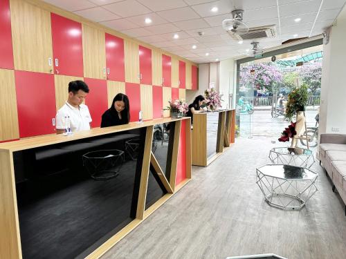 salon détente/TV commun, Hanoi Capsule Station Hostel in Hanoï